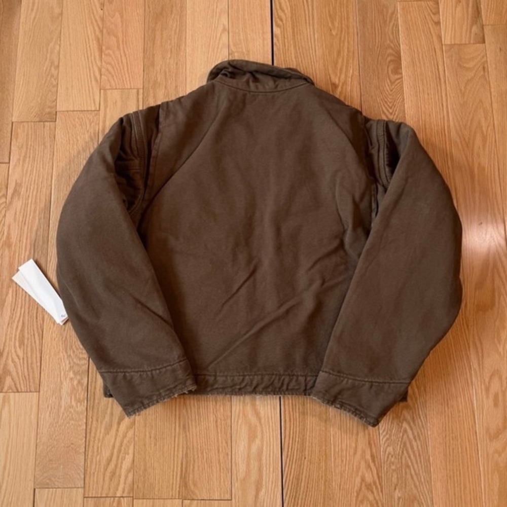 Elwood Petrol Workwear Cropped Flannel Lined Jacket Brown Adult XS NWT - Picture 2 of 9